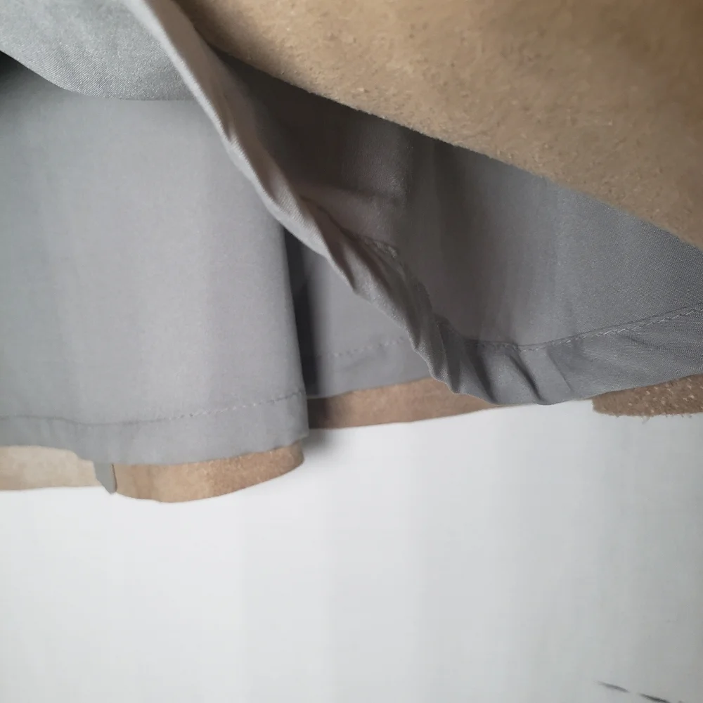 Banana Republic Beige 100% Leather  Skirt Sz 0 - Picture 6 of 8